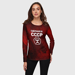 Лонгслив женский Знак качества - сделано в СССР, цвет: 3D-принт — фото 2