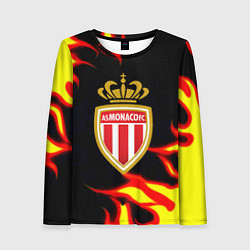 Лонгслив женский Монако огненный фон текстура, цвет: 3D-принт
