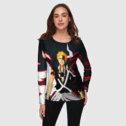 Лонгслив женский Ичиго Куросаки Блич, цвет: 3D-принт — фото 2