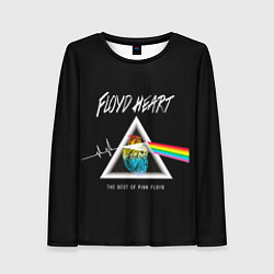 Лонгслив женский Pink Floyd сердце, цвет: 3D-принт
