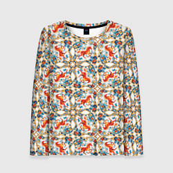 Женский лонгслив Орнамент с лошадью - символом Нового 2026 года