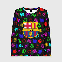 Лонгслив женский Barcelona neon games logo, цвет: 3D-принт