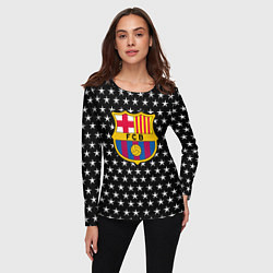 Лонгслив женский Barcelona звезды, цвет: 3D-принт — фото 2