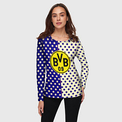 Лонгслив женский Borussia точки текстура, цвет: 3D-принт — фото 2