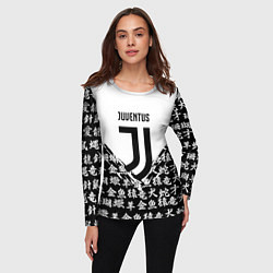 Лонгслив женский Juventus символы китайские, цвет: 3D-принт — фото 2