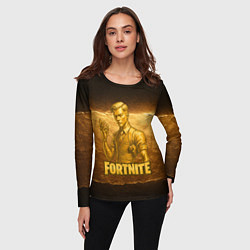 Лонгслив женский Fortnite золотой Мидас, цвет: 3D-принт — фото 2