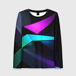 Женский лонгслив Neon colored geometric