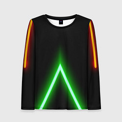 Лонгслив женский Color neon green, цвет: 3D-принт