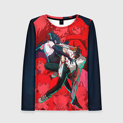 Лонгслив женский Битва с Резе Человек бензопила, цвет: 3D-принт