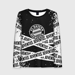 Лонгслив женский Бавария Мюнхен x Ювентус, цвет: 3D-принт