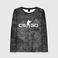 Лонгслив женский Эмблема CS GO, цвет: 3D-принт