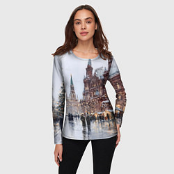 Лонгслив женский Московский новогодний день, цвет: 3D-принт — фото 2
