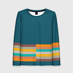 Женский лонгслив Индиго и шумовой градиент заката с текстурой