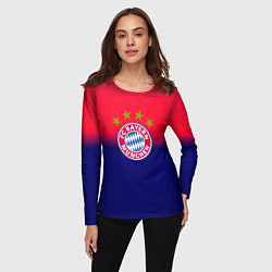 Лонгслив женский Бавария Мюнхен градиент, цвет: 3D-принт — фото 2