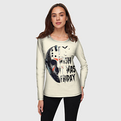 Лонгслив женский Пятница 13 Вурхиз, цвет: 3D-принт — фото 2