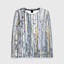 Лонгслив женский Новогодний дождик, цвет: 3D-принт