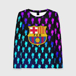 Лонгслив женский Barcelona люди градиент неон, цвет: 3D-принт