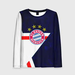 Лонгслив женский Бавария звезды геометрия, цвет: 3D-принт