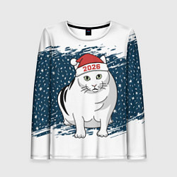 Лонгслив женский Кот Бендер - 2026, цвет: 3D-принт