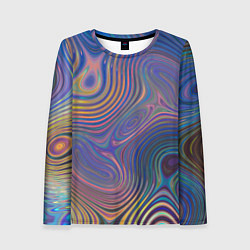 Женский лонгслив Абстрактная рябь