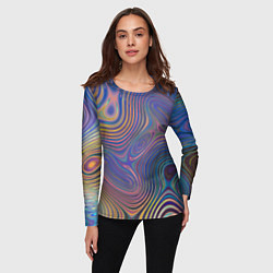 Лонгслив женский Абстрактная рябь, цвет: 3D-принт — фото 2