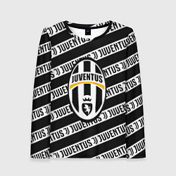 Лонгслив женский Ювентус полосы линии спорт, цвет: 3D-принт
