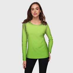Лонгслив женский Color lime green, цвет: 3D-принт — фото 2