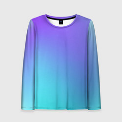 Лонгслив женский Color multi-colored gradient, цвет: 3D-принт