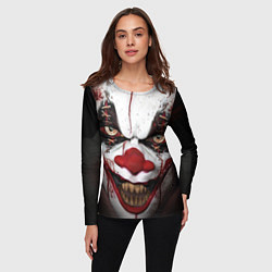 Лонгслив женский Зомби клоун, цвет: 3D-принт — фото 2