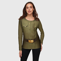 Лонгслив женский Униформа солдата, цвет: 3D-принт — фото 2