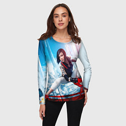 Лонгслив женский Mirror`s edge, цвет: 3D-принт — фото 2