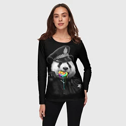 Лонгслив женский Панда с карамелью, цвет: 3D-принт — фото 2
