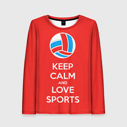 Женский лонгслив Keep Calm & Love Volleyball