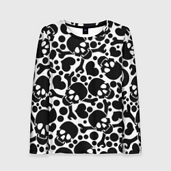 Лонгслив женский Паттерн весёлый Роджер, цвет: 3D-принт