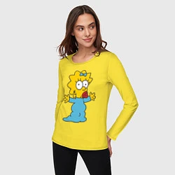 Лонгслив хлопковый женский Maggie Simpson, цвет: желтый — фото 2