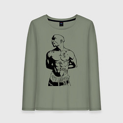 Лонгслив хлопковый женский 2pac, цвет: авокадо