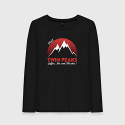 Лонгслив хлопковый женский Twin Peaks: Pie & Murder, цвет: черный
