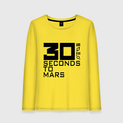 Лонгслив хлопковый женский 30 Seconds To Mars, цвет: желтый