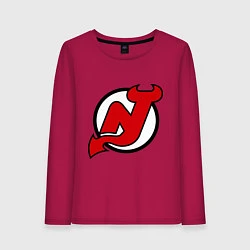Лонгслив хлопковый женский New Jersey Devils, цвет: маджента