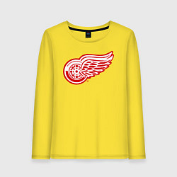 Лонгслив хлопковый женский Detroit Red Wings, цвет: желтый