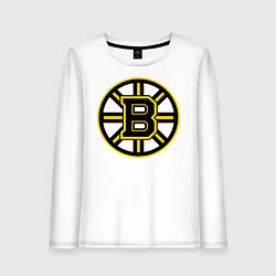 Лонгслив хлопковый женский Boston Bruins, цвет: белый