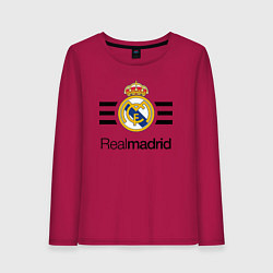 Лонгслив хлопковый женский Real Madrid Lines, цвет: маджента