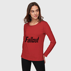 Лонгслив хлопковый женский Fallout, цвет: красный — фото 2