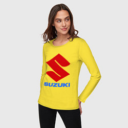 Лонгслив хлопковый женский Suzuki, цвет: желтый — фото 2