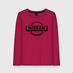 Лонгслив хлопковый женский Nissan club, цвет: маджента