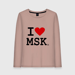 Женский лонгслив I love MSK