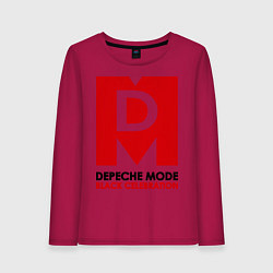 Лонгслив хлопковый женский Depeche Mode: Black Celebration, цвет: маджента