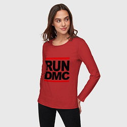 Лонгслив хлопковый женский Run DMC, цвет: красный — фото 2