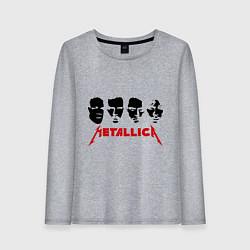 Лонгслив хлопковый женский Metallica (Лица), цвет: меланж