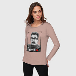 Лонгслив хлопковый женский Stalin: Style in, цвет: пыльно-розовый — фото 2